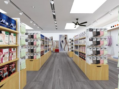 现代袜子店3D模型下载